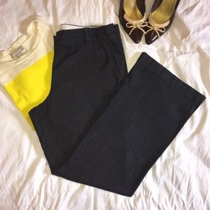 LOFT Bootcut Girlfriend Chino in Navy Blue